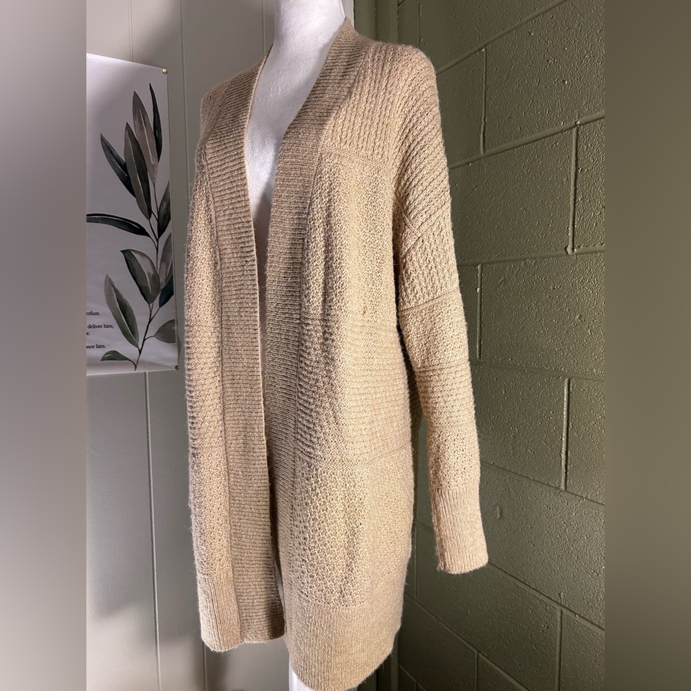 Natural Reflections Cream Open-Front Cardigan